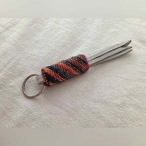 NWOT Vintage Native American Multicolor Beaded Keychain